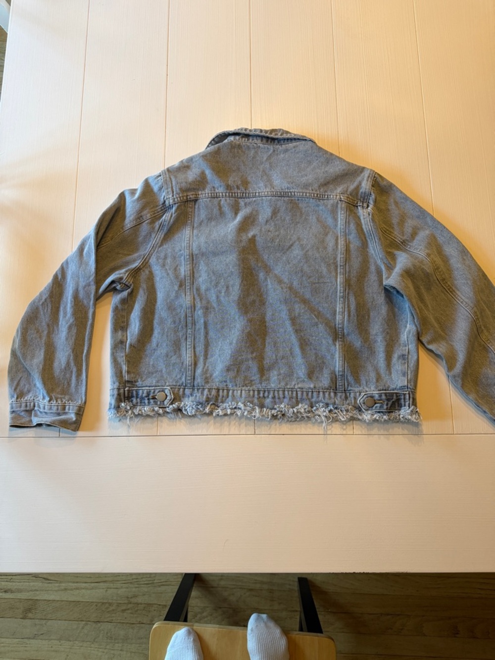 Altar'd State Light Blue Distressed Denim Jacket - Picture 2 of 7
